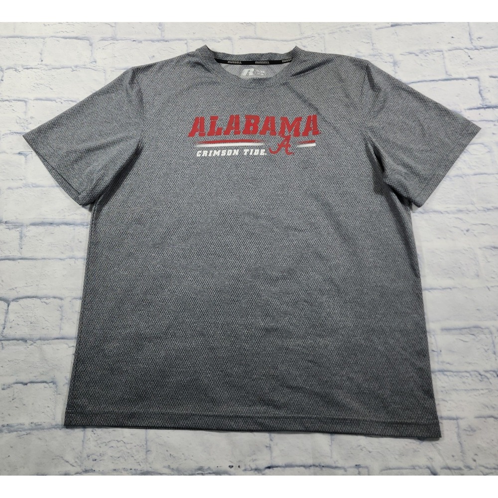 Alabama Crimson Tide MEN SIZE XL Russell Athletic Grey Shirt Performance